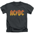 AC/DC Logo Juvenile Kids Youth T Shirt Charcoal