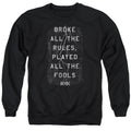 AC/DC Struck Mens Crewneck Sweatshirt Black