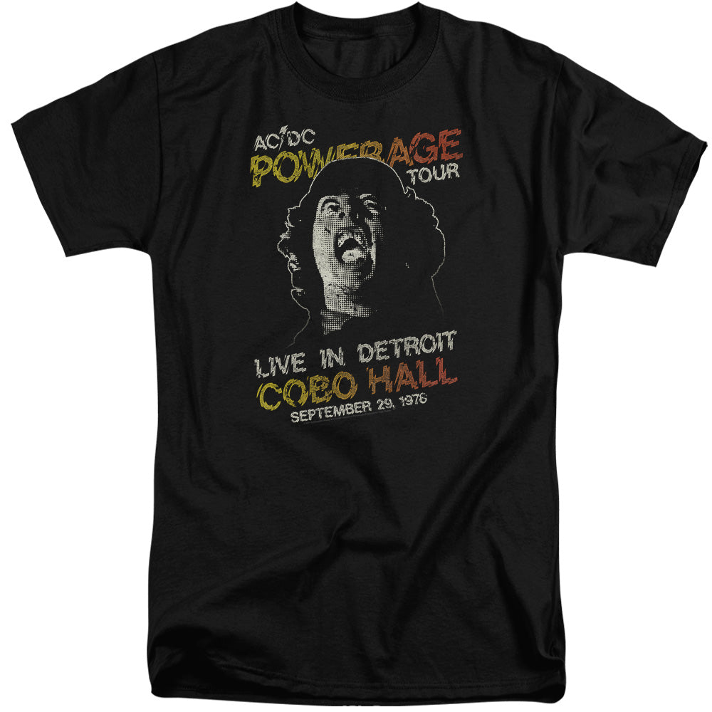 AC/DC Powerage Tour Mens Tall T Shirt Black