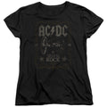 AC/DC Rock Label Womens T Shirt Black