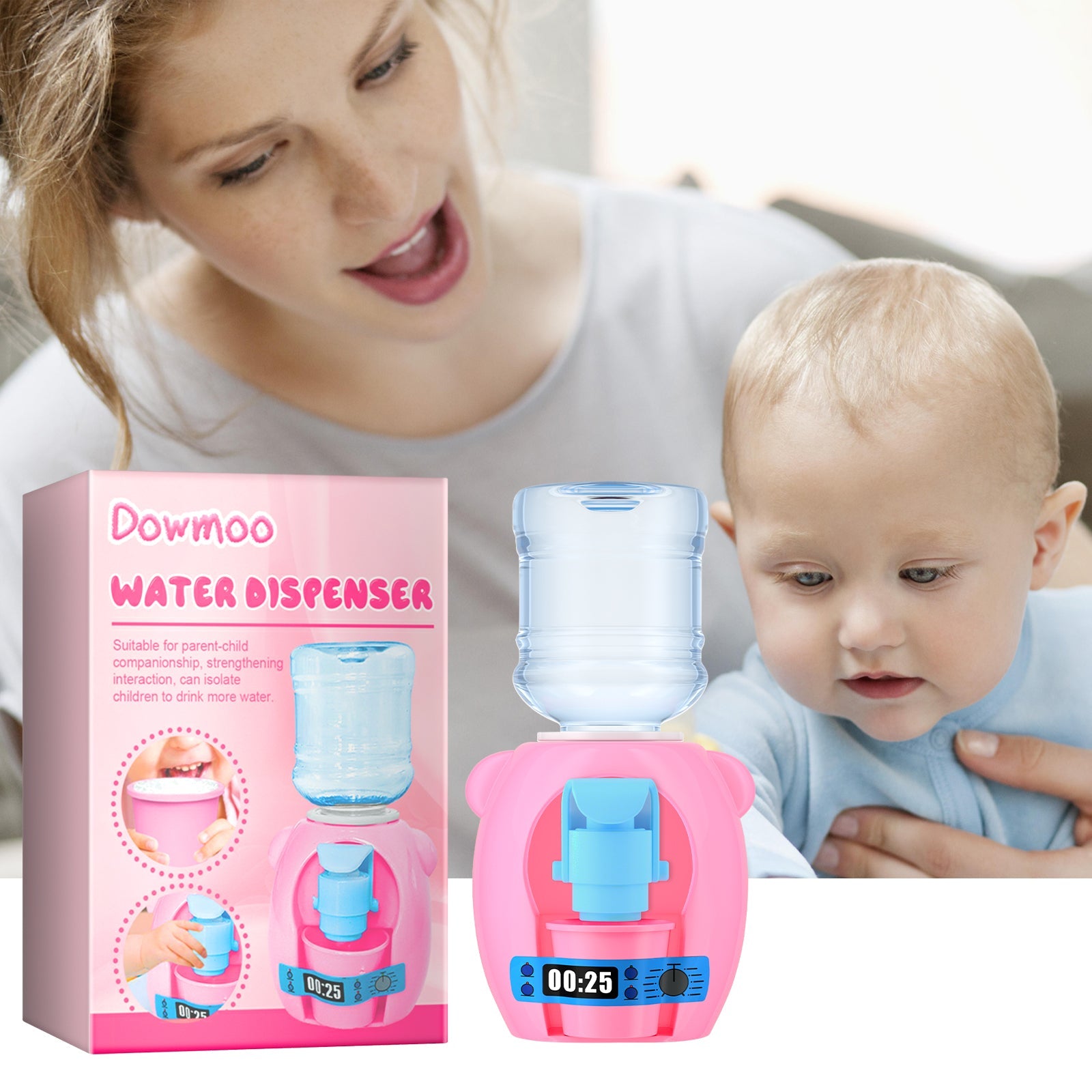Children's Mini Water Dispenser, Baby Kitchen Toys Mini Fun Every Home Drink Machine Can Water