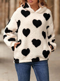 Heart Pocketed Dropped Shoulder Hoodie