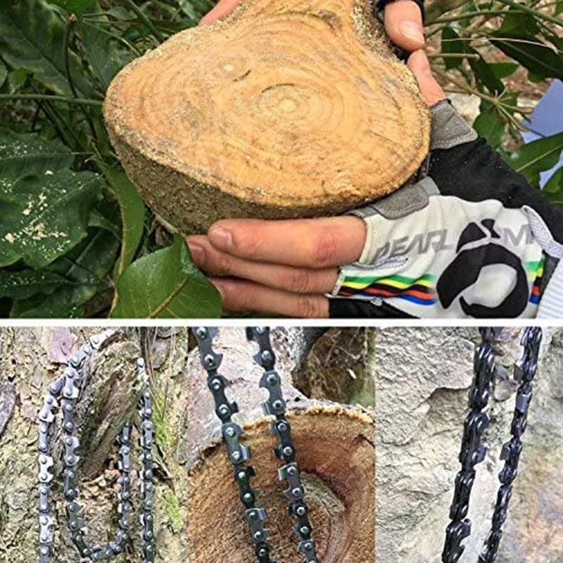 Outdoor hand zipper saw pocket chain saw garden tools 11/16/33 teeth 24 inch portable camping survival wire saw