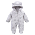 Baby cartoon hooded jumpsuit baby crawling suit
