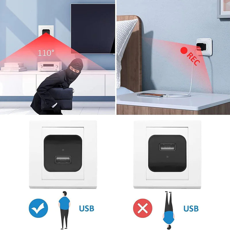 Mini Hidden Camera Home Security Nanny Cam Full HD 1080P DVR Night Vision No Audio