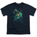 Aquaman Movie Make A Splash Kids Youth T Shirt Navy Blue Officially Licensed
