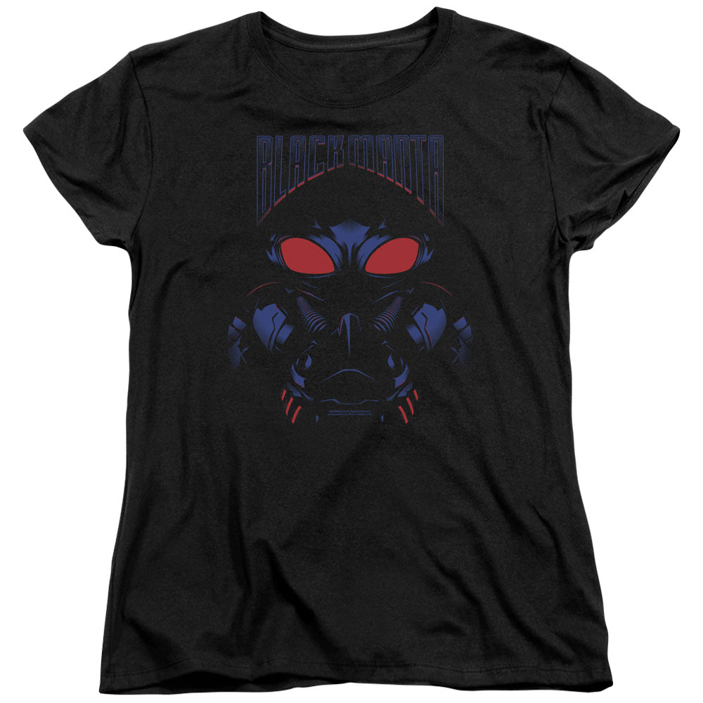 Aquaman Movie Black Manta Womens T Shirt Black Officially Licensed