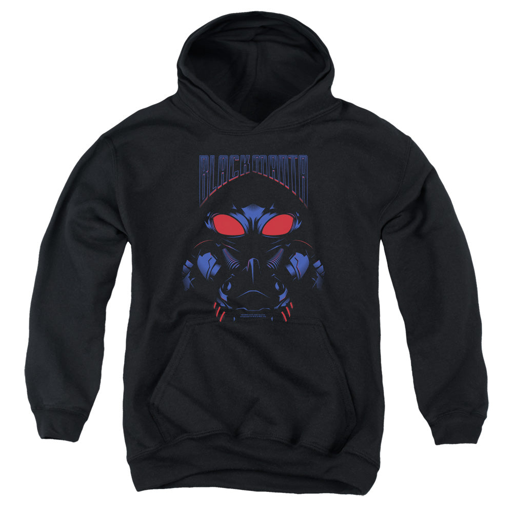 Aquaman Movie Black Manta Kids Youth Hoodie Black Officially Licensed