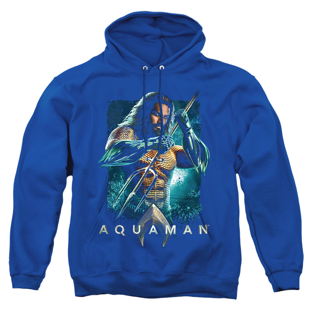 Aquaman Movie Trident Mens Hoodie Black Officially Licensed