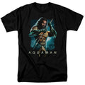 Aquaman Movie Trident Mens T Shirt Black Officially Licensed