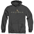 Aquaman Movie Logo Heather Mens Hoodie Black Officially Licensed