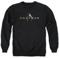 Aquaman Movie Logo Mens Crewneck Sweatshirt Black Officially Licensed