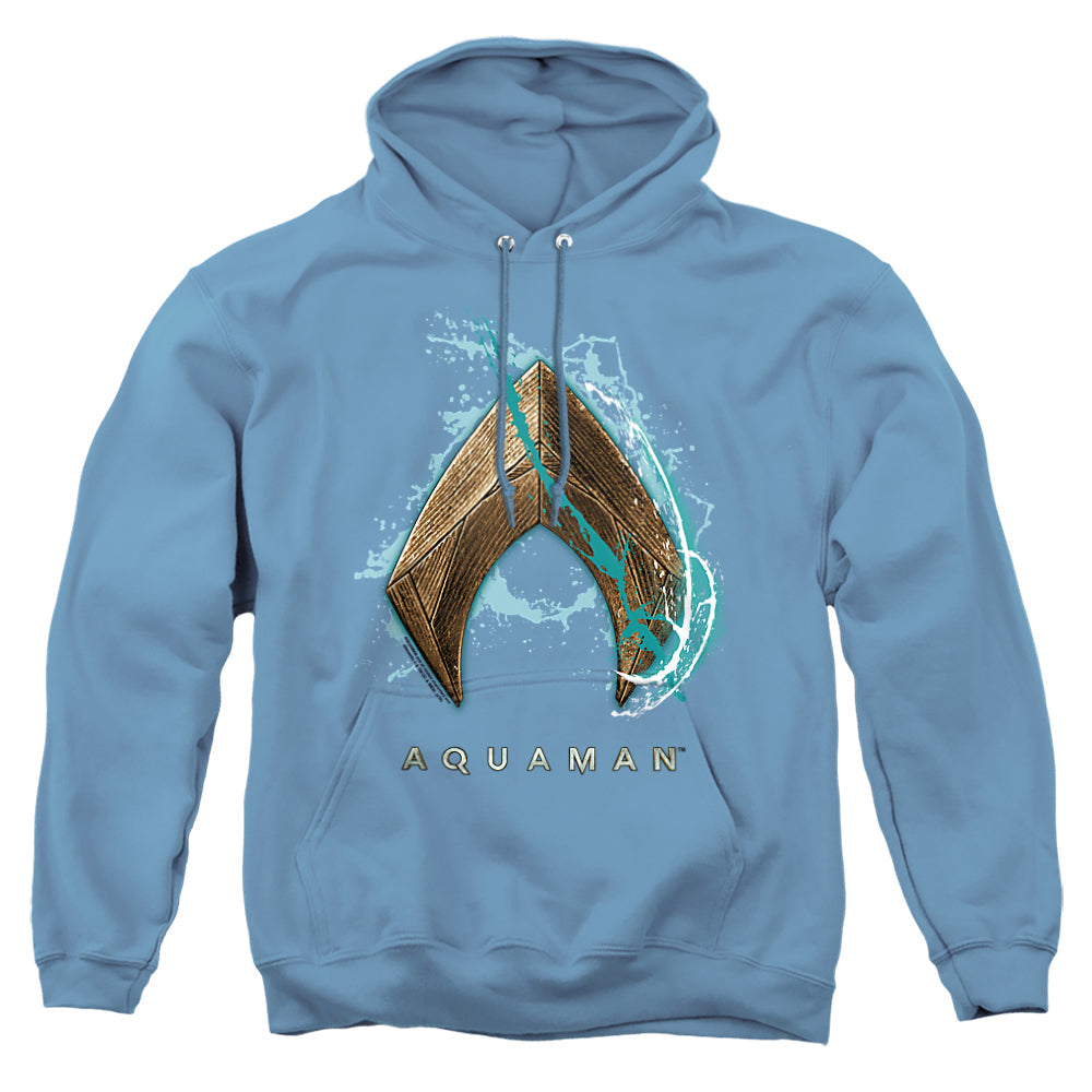 Aquaman Movie Water Shield Mens Hoodie Charcoal Officially Licensed