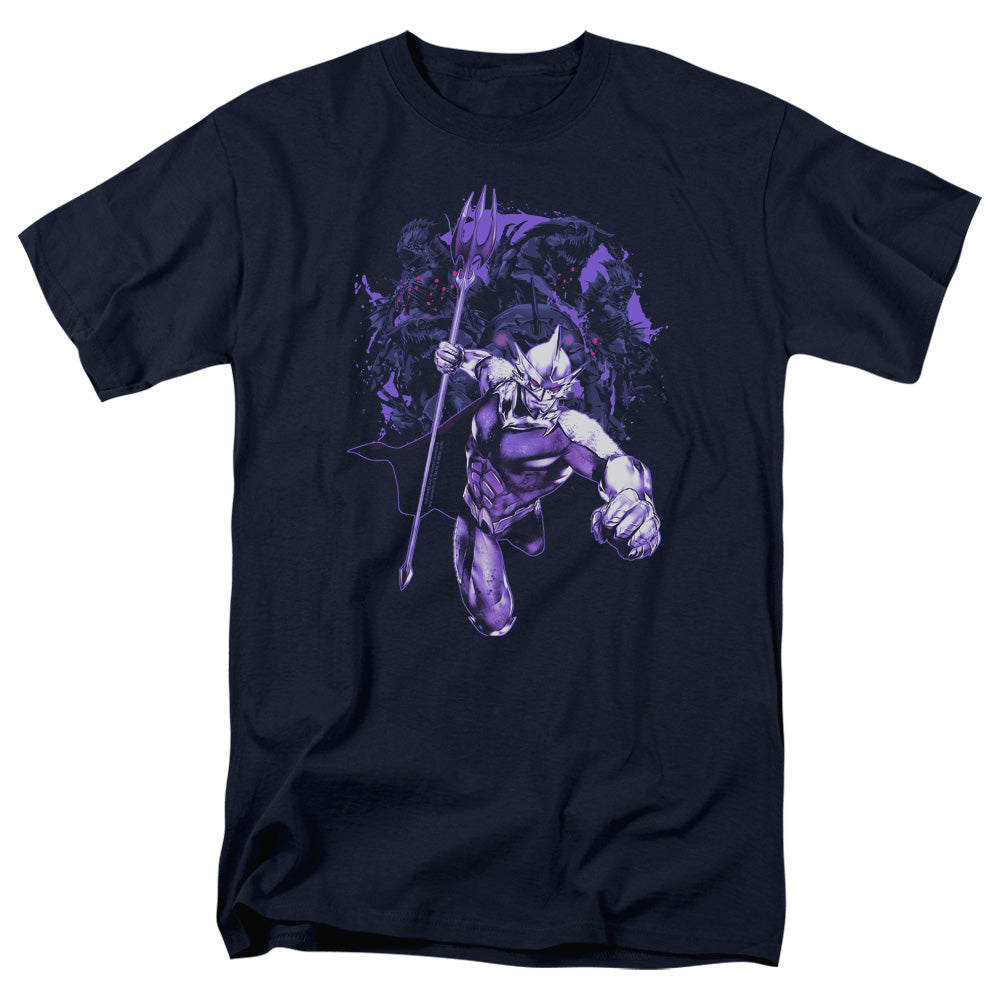 Aquaman Movie Evil Doers Mens T Shirt Navy Blue Officially Licensed