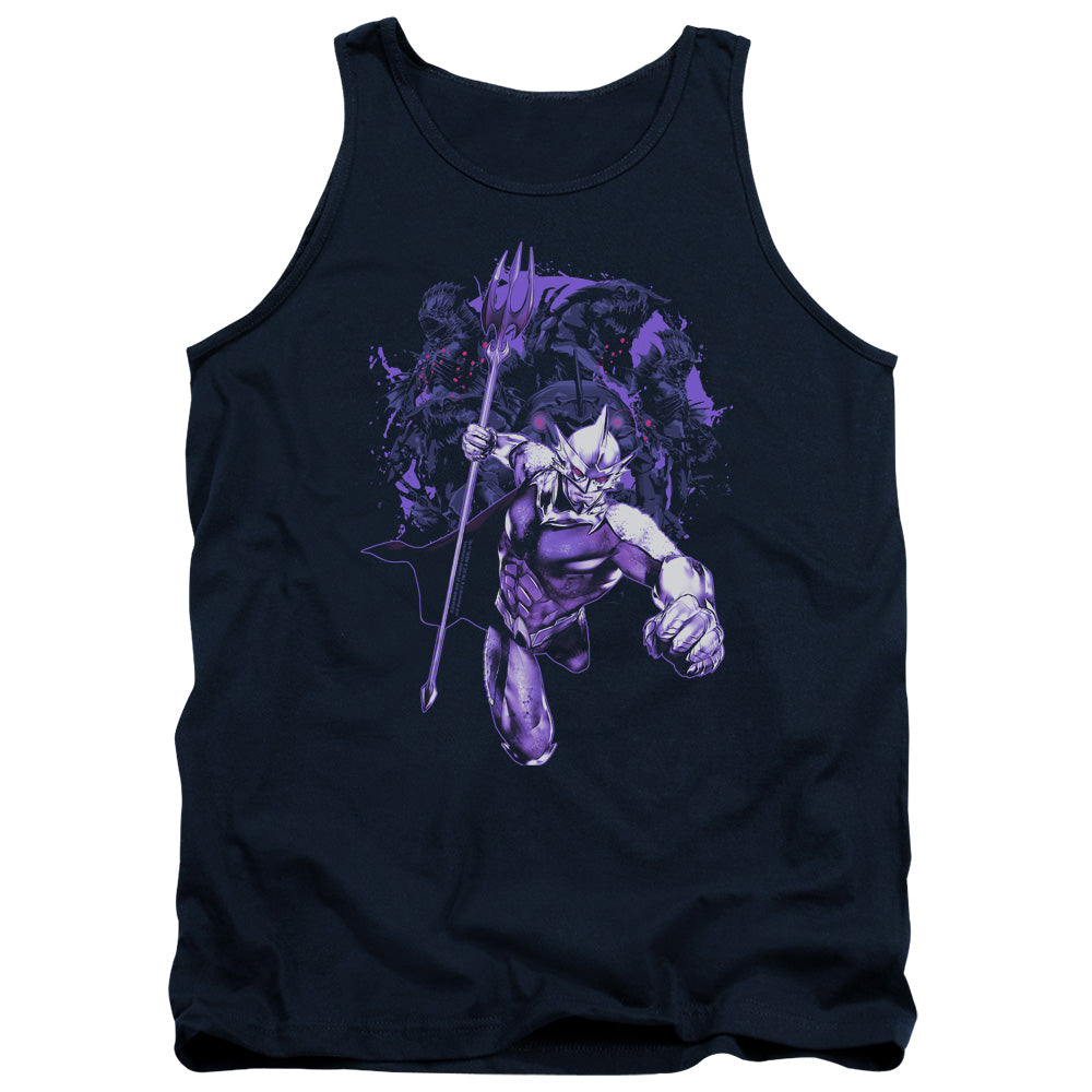 Aquaman Movie Evil Doers Mens Tank Top Shirt Navy Blue Officially Licensed