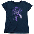 Aquaman Movie Evil Doers Womens T Shirt Navy Blue Officially Licensed