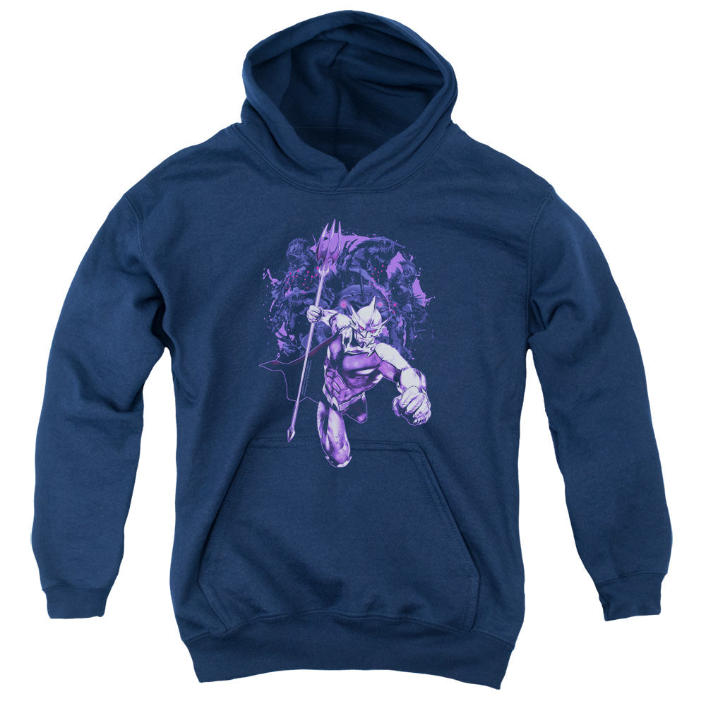 Aquaman Movie Evil Doers Kids Youth Hoodie Navy Blue Officially Licensed
