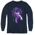 Aquaman Movie Evil Doers Long Sleeve Kids Youth T Shirt Navy Blue Officially Licensed