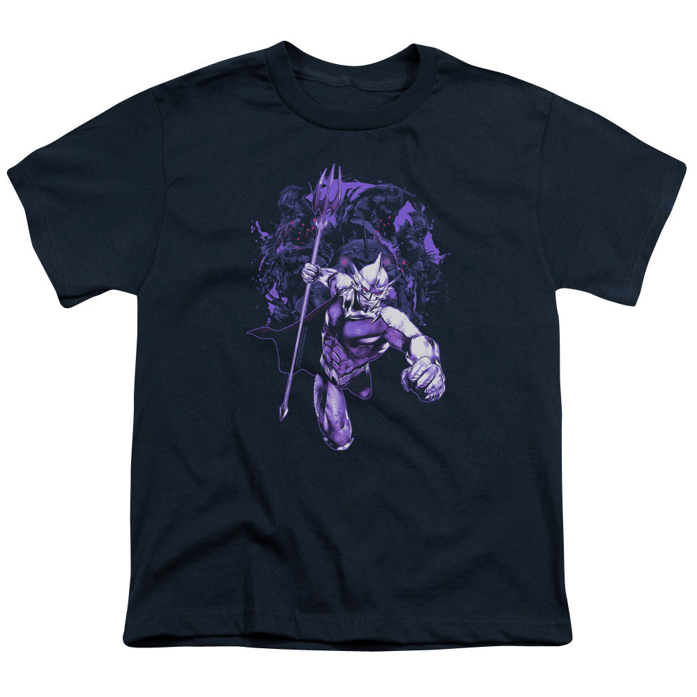 Aquaman Movie Evil Doers Kids Youth T Shirt Navy Blue Officially Licensed