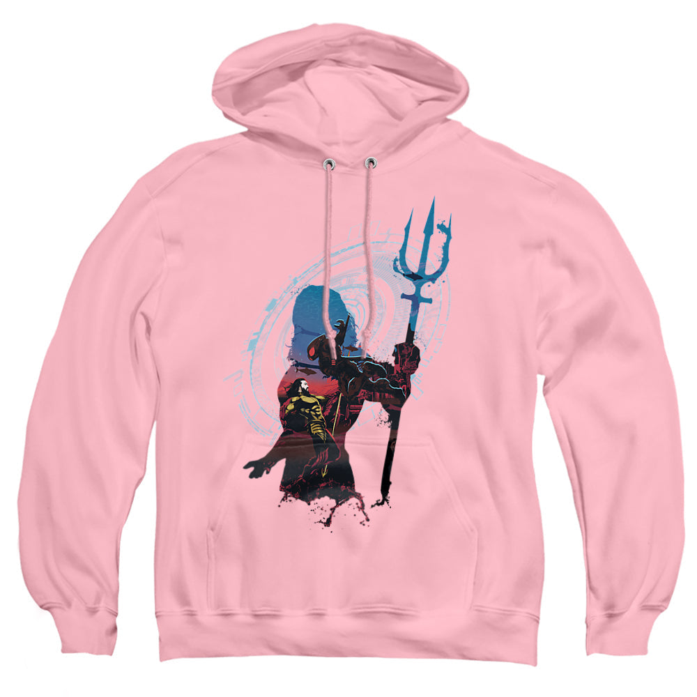 Aquaman Movie Silhouette Mens Hoodie White Officially Licensed