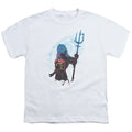 Aquaman Movie Silhouette Kids Youth T Shirt White Officially Licensed
