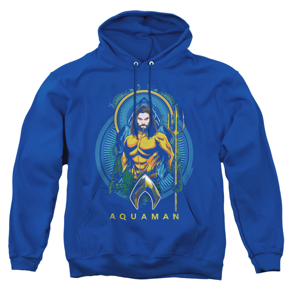 Aquaman Movie Aqua Nouveau Mens Hoodie Black Officially Licensed