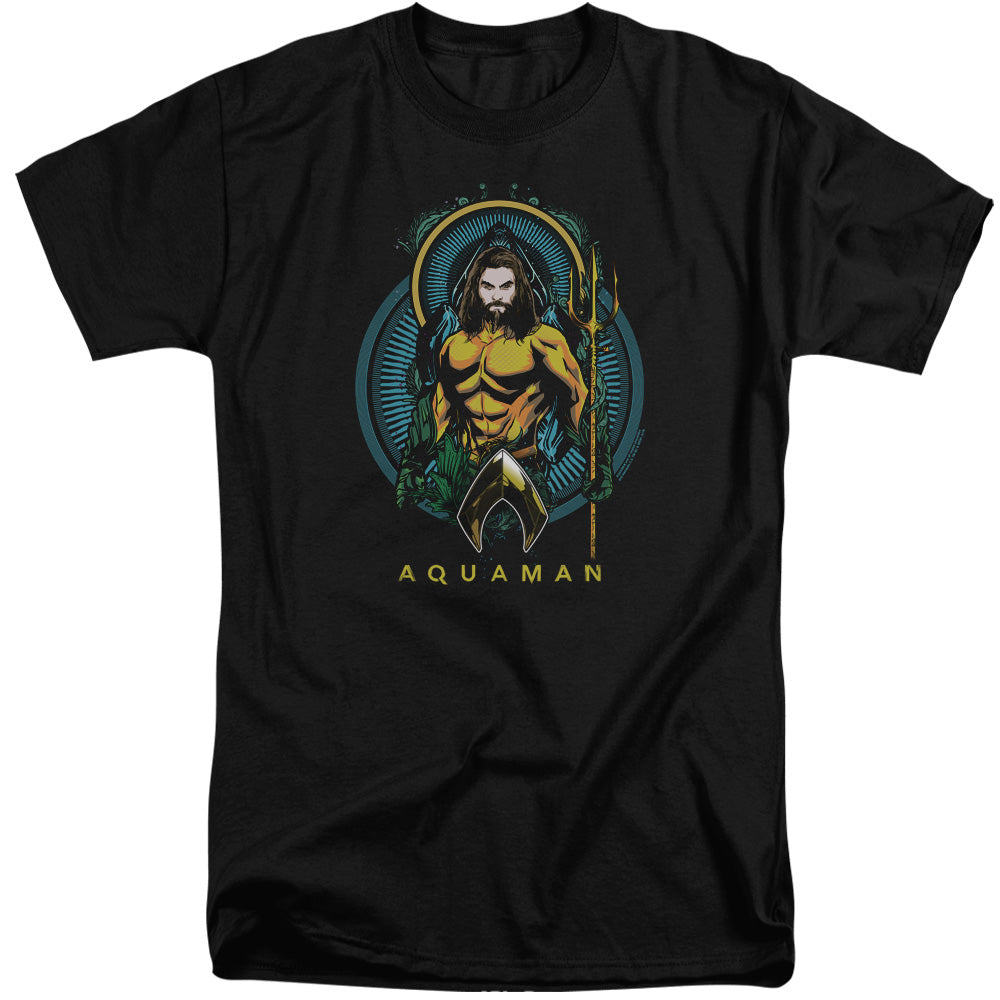 Aquaman Movie Aqua Nouveau Mens Tall T Shirt Black Officially Licensed