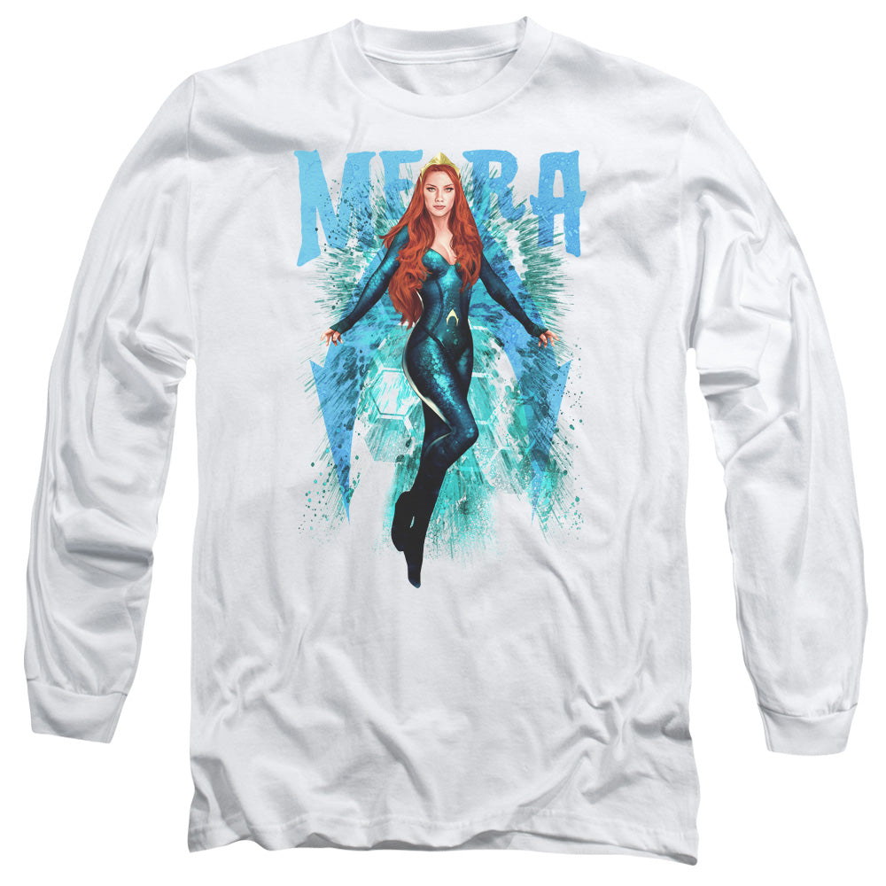 Aquaman Movie Mera Mens Long Sleeve Shirt White Officially Licensed