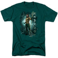 Aquaman Movie Marine Life Mens T Shirt Hunter Green Officially Licensed