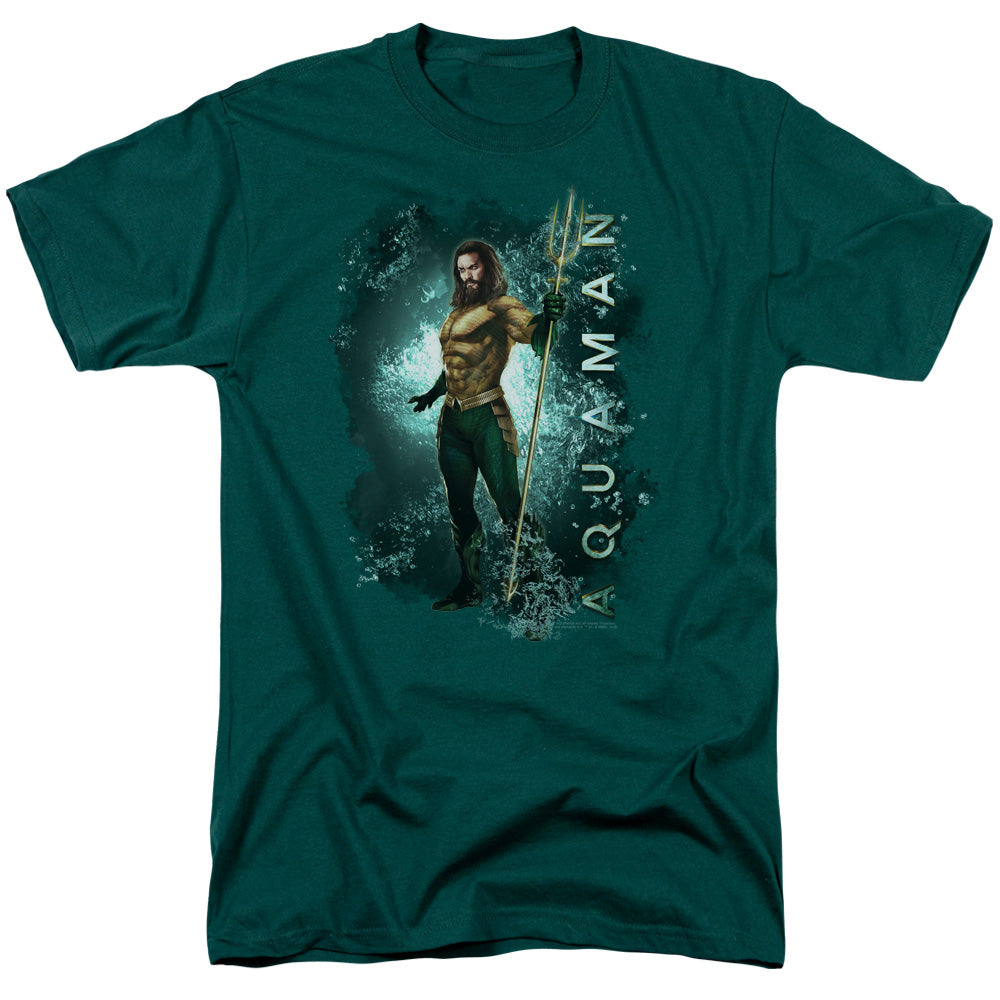Aquaman Movie Marine Life Mens T Shirt Hunter Green Officially Licensed