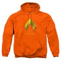 Aquaman Movie Aquaman Logo Mens Hoodie Orange Officially Licensed