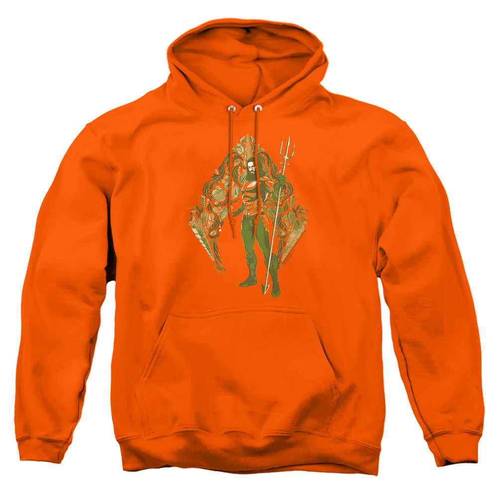 Aquaman Movie Shells Mens Hoodie Orange Officially Licensed