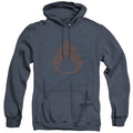 Aquaman Movie Aqua Paisley Heather Mens Hoodie Navy Blue Officially Licensed