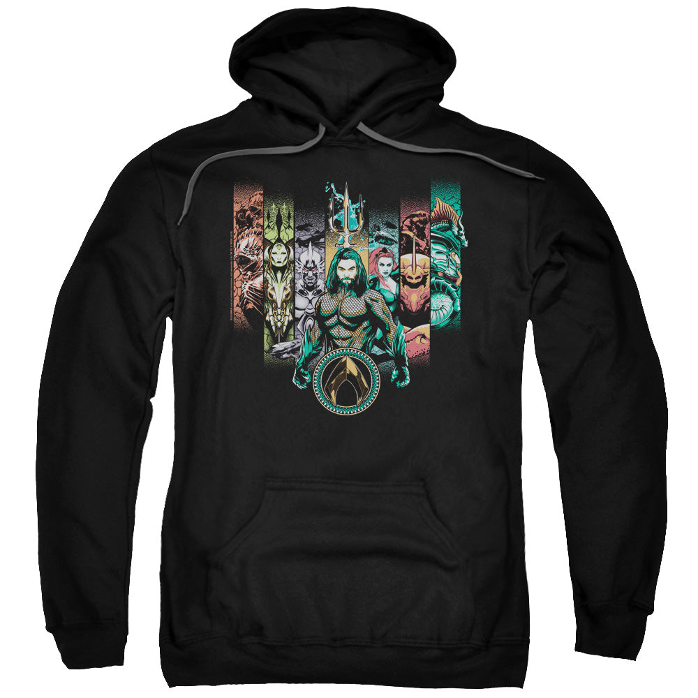 Aquaman Movie Unite The Kingdoms Mens Hoodie Black Officially Licensed