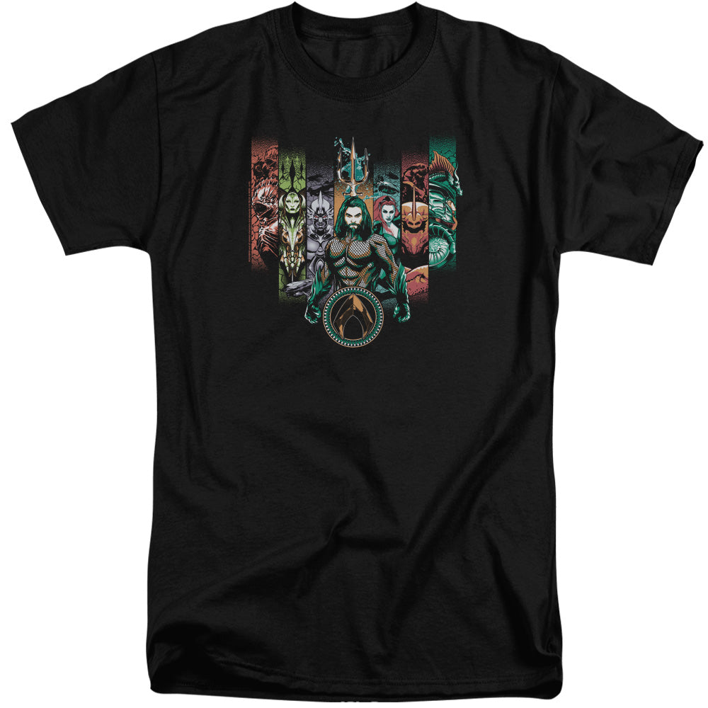 Aquaman Movie Unite The Kingdoms Mens Tall T Shirt Black Officially Licensed