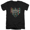 Aquaman Movie Unite The Kingdoms Mens Slim Fit V-Neck T Shirt Black Officially Licensed