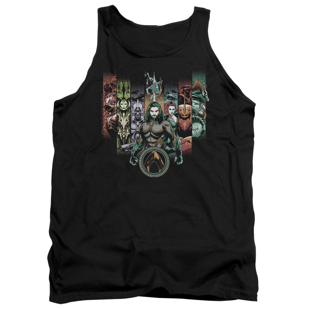 Aquaman Movie Unite The Kingdoms Mens Tank Top Shirt Black Officially Licensed