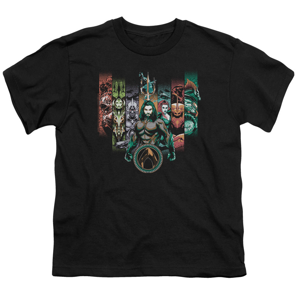 Aquaman Movie Unite The Kingdoms Kids Youth T Shirt Black Officially Licensed