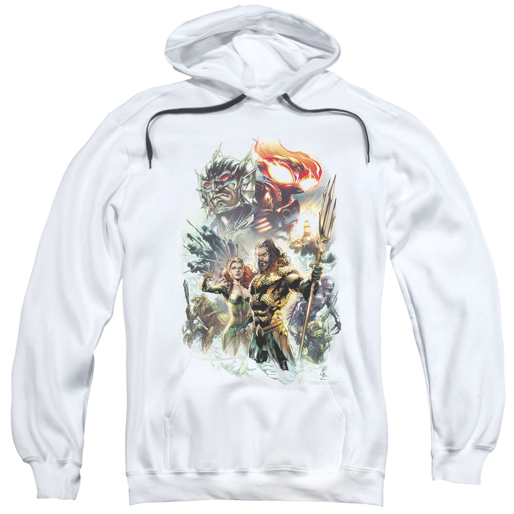 Aquaman Movie King Of Atlantis Mens Hoodie White Officially Licensed
