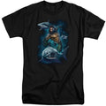 Aquaman Movie Swimming With Sharks Mens Tall T Shirt Black Officially Licensed