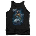Aquaman Movie Swimming With Sharks Mens Tank Top Shirt Black Officially Licensed