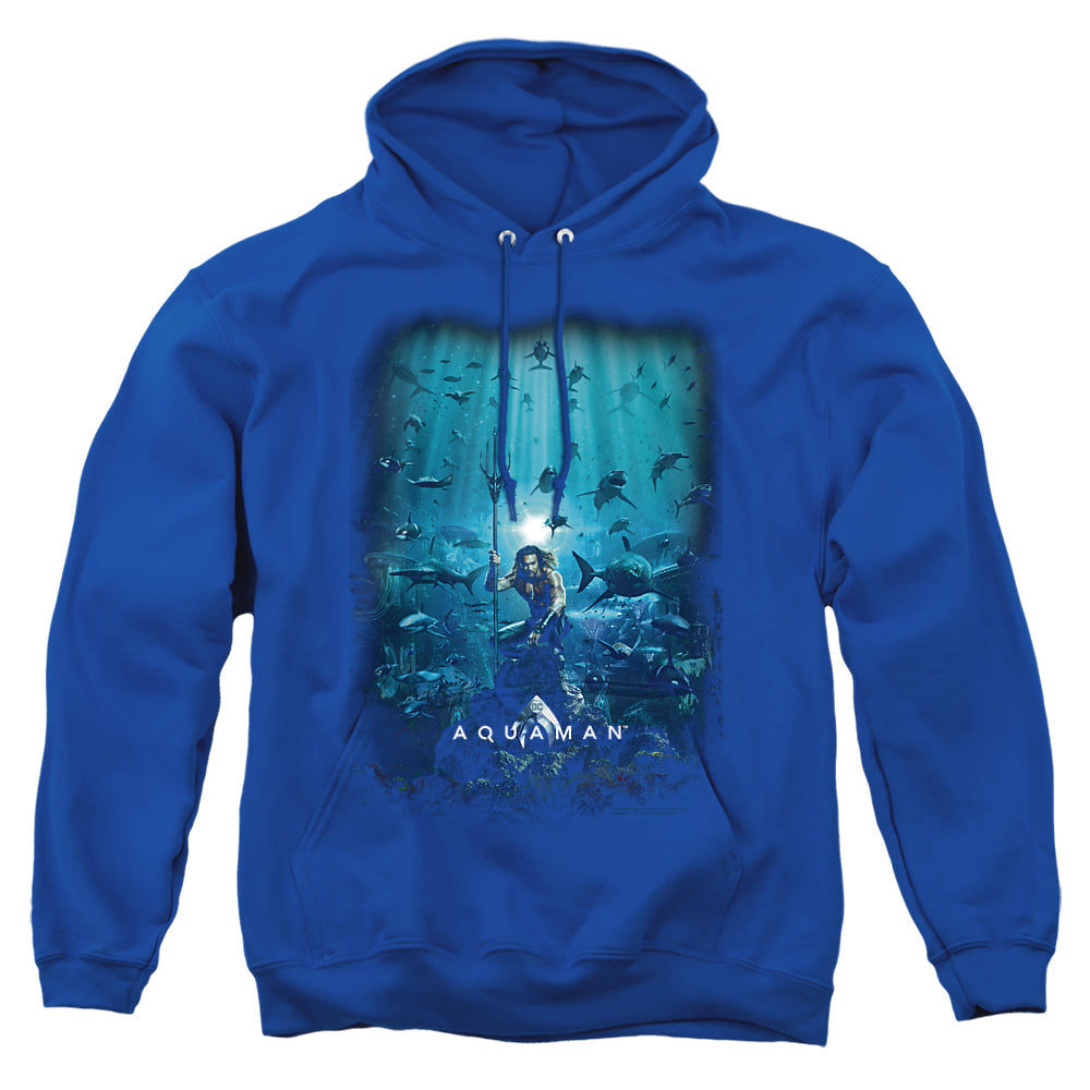 Aquaman Movie Poster Mens Hoodie Black Officially Licensed