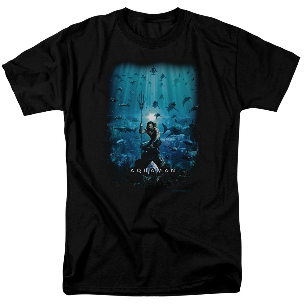 Aquaman Movie Poster Mens T Shirt Black Officially Licensed