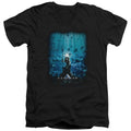 Aquaman Movie Poster Mens Slim Fit V-Neck T Shirt Black Officially Licensed
