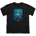 Aquaman Movie Poster Kids Youth T Shirt Black Officially Licensed