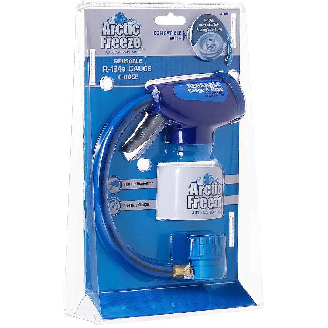 Arctic Freeze Reusable R‑134a Refrigerant Gauge & Hose Kit