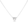 14K White Gold 1.0 Cttw Lab Grown Diamond Heart Shape Solitaire Pendant Necklace (F-G Color, VS1-VS2 Clarity)