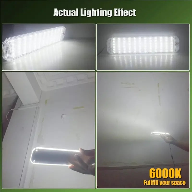 12V-80V 72LED Interior Light Bar Strip Light With Switch LED Car Interior Lamp Lighting Camper  Bus Motorhome Boat Roof Light