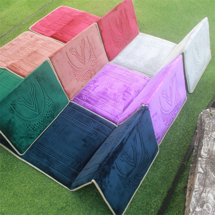 Flannel Fabric Portable Qibla Blanket Folding Worship Blanket Prayer Mat