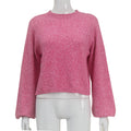 Long sleeved backless lace up sexy spicy girl knitted loose women's top sweater